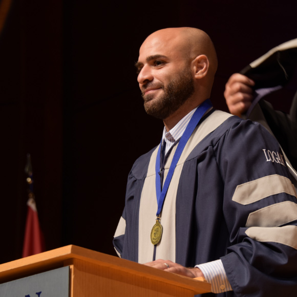 Student at graduation.