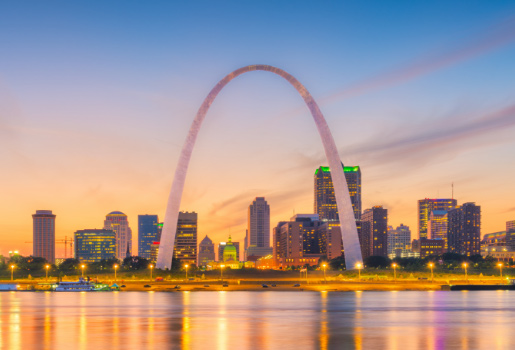 Gateway Arch and city background