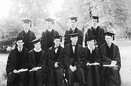 Photo of the first Logan graduates.
