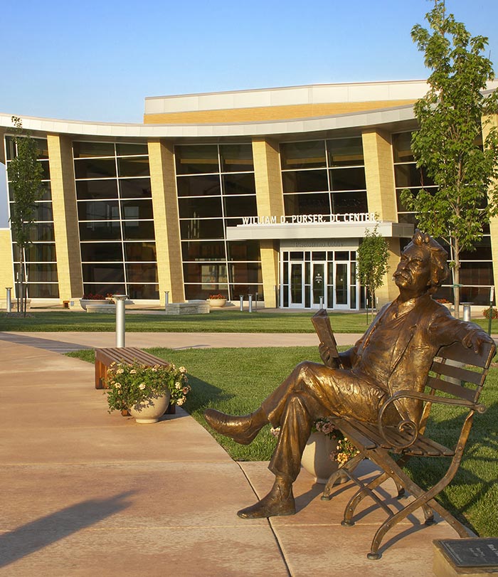 Outside the Purser Center.