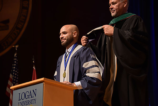 Male student at graduation.