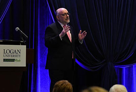 Dr. McDonald speaking at Spring Symposium.