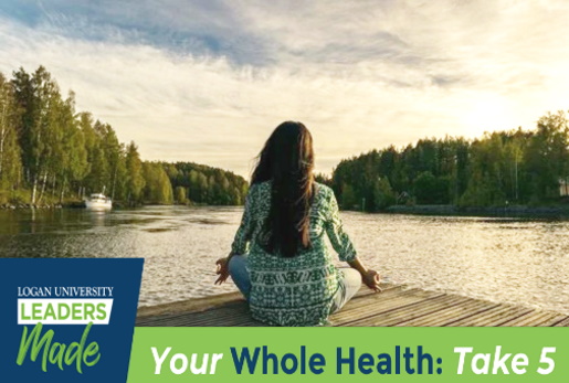 Woman meditating outside