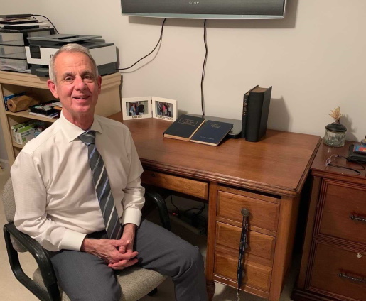 Dr. Filson sits at his desk, which belonged to Dr. Logan Dr. Filson sits at his desk, which belonged to Dr. Logan