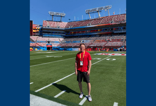 Dr. Chris Williams at the Raymond James Stadium in Tampa, Florida.