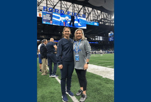 Chicago Bears Team Chiropractor Dr. Emma Minx and Detroit Lions Team Chiropractor Dr. Karen Slota