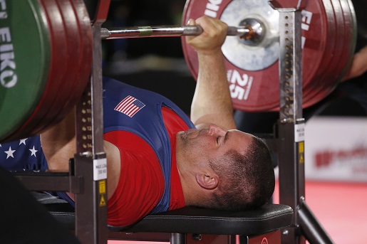 USAPP team member Jake Schrom lifts