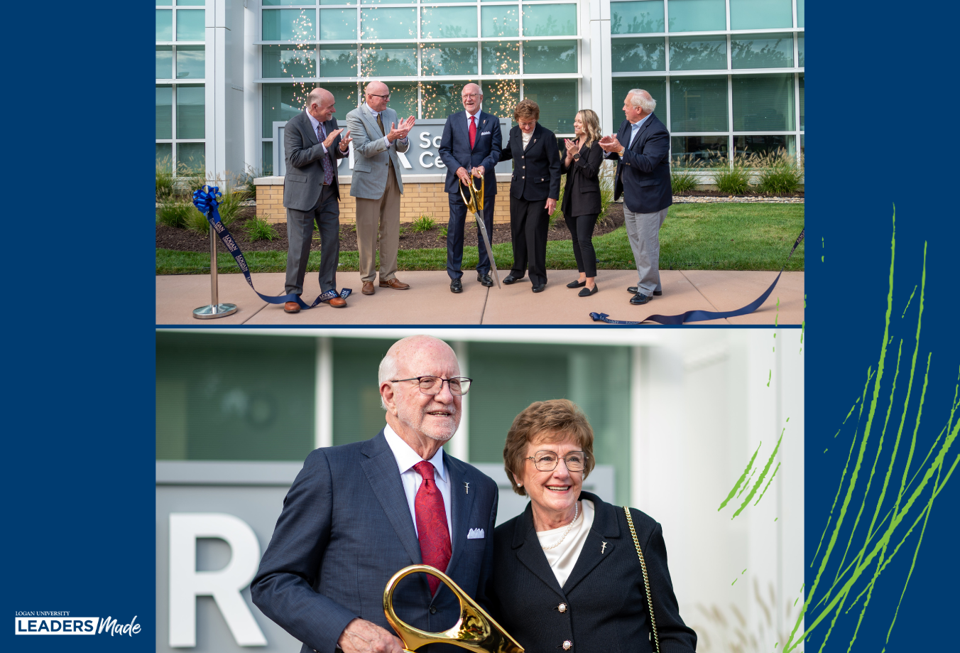 Image of Dr. Fuhr at the ribbon cutting of the Fuhr Science Center.